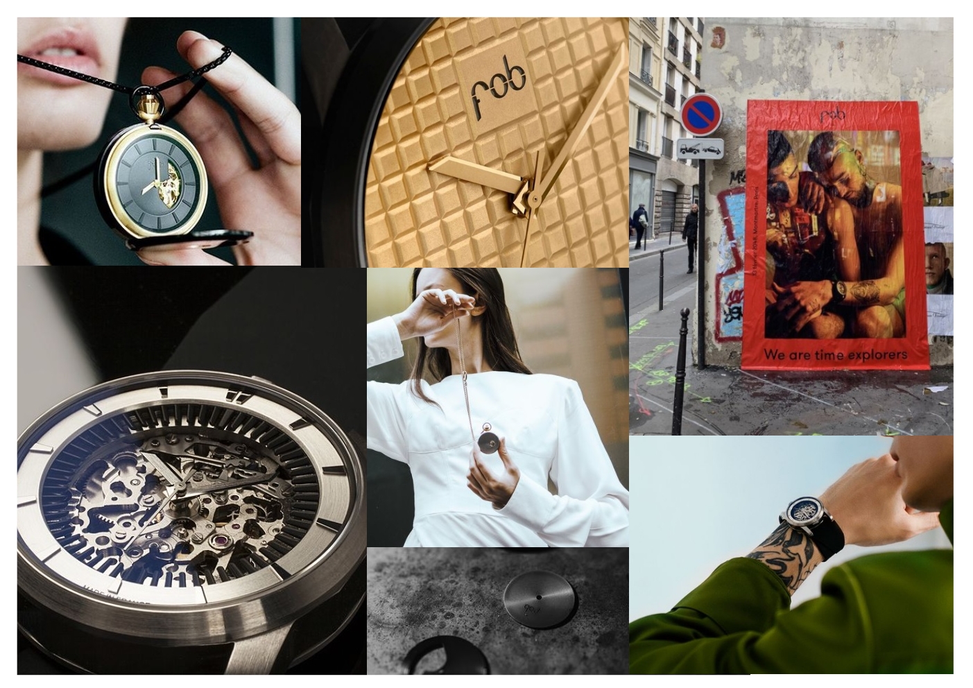 定価15万 FOB PARIS 自動巻き スケルトン レザー ウォッチ ダメージ加工 エイジング加工 41㎜ ブラック/シルバー 革ベルト 機械式